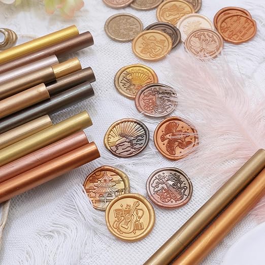 Silver Wax Seal Sticks, 30pcs Sealing Wax Sticks, HOSEALING Glue Gun Wax Seal Sticks for Wax Seal Stamp, Premium Sealing Wax for Wedding Invitations, Letter, Envelope (Mini Size)