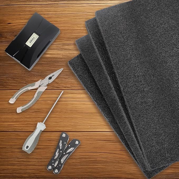 Black Customizable Polyethylene Foam Sheets, 2PACK 12 x 16 x 1.5INCH Thick Padding for Cases & Crafts