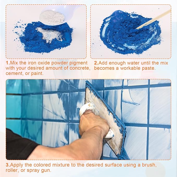 HARFINGTON Iron Oxide Powder Concrete Pigment 700 Mesh 3.5oz (100g) Iron Oxide Grout Pigment for Pastel Tile Paint Concrete Cement, Slate Gray