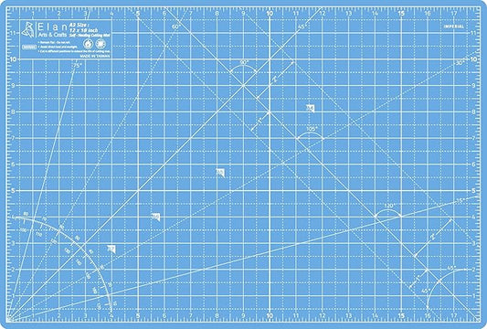Elan Cutting Mat A3 Blue, Self Healing Cutting Mat 12x18 Inch, 5-Ply Craft Board Blue, Hobby Board for Crafts 12x18 Inch