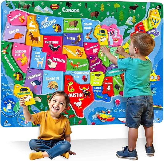 QUOKKA USA Felt Board for Kids 3-5 Years Old - Social Emotional Preschool Learning Activities for Ages 3-5 - Educational Flannel Toy Speech Therapy Gift