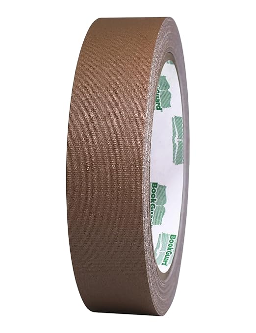 BookGuard 1 Inch Premium Bookbinding Repair Cloth Tape, 15 Yard Roll, Tan