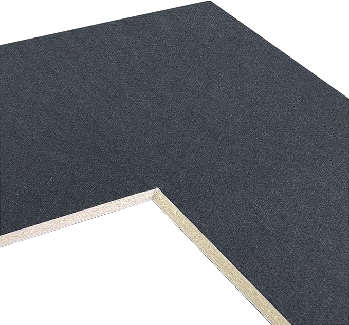 Craig Frames B573 Pre-cut Mat Board for 4x6 Print, 5x7, Graphite Black