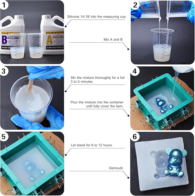Silicone Mold Making Kit - 150oz Elastic Liquid Silicone Rubber for Making Silicone Mold, Casting - Fast Cured Translucent 18A Molding Silicone for DIY Resin Molds, Candle Molds, Soap Mold, Crafts