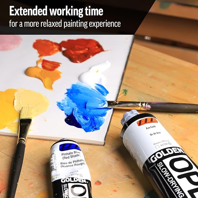 OPEN Slow-Drying Acrylics by GOLDEN, Teal, 2 fl oz. tube, Professional Acrylic Paint, Opaque