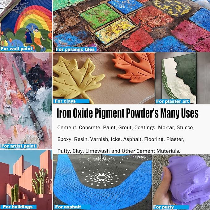Concrete Cement Red Iron Oxide Pigment Powder, Dye Color for Brick, Tile, Clay, Lime, Mortar, Grout, Plaster, Paint, Bath Bombs (Red, 4.0lb)