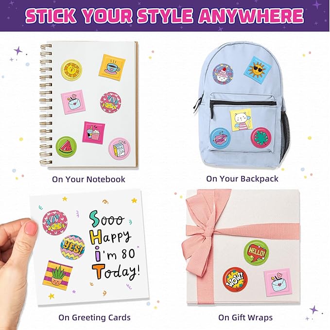 Sticker Maker 90 Refill Kit - Make Your Own 3D Stickers for Kids - DIY Arts and Crafts for Kids Ages 6-10 - Creative Craft Kits Gifts for Girls Boys Year Old Classroom Rewards