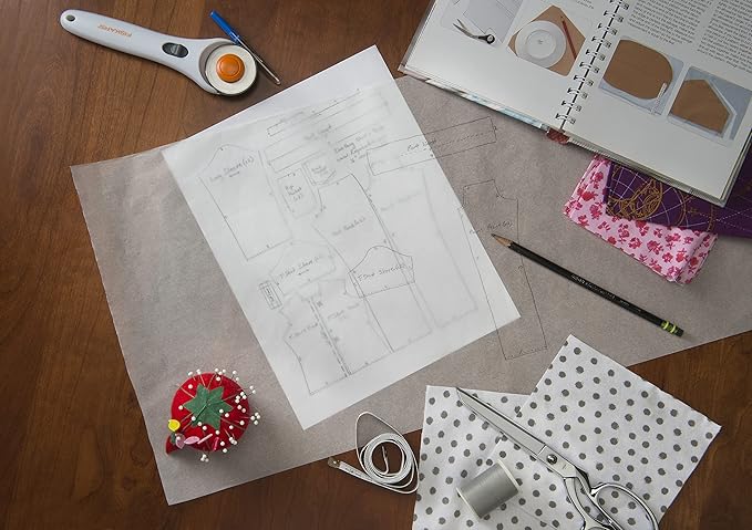 Bienfang Sketching & Tracing Paper Roll, White, 18 Inches x 20 Yards - for Drawing, Trace, Sketch, Sewing Pattern