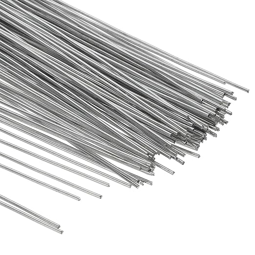 PATIKIL 18 Gauge 16" Floral Stem Wire, 100 Pcs Paper Wrapped Iron Artificial Flower Stem Accessories for DIY Bouquet Stem and Craft Decoration, Silver