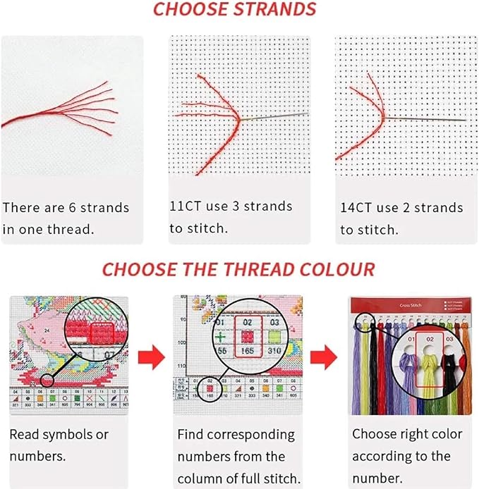 Dimensean Stamped Cross Stitch Kits Full Range of Embroidery Patterns Starter Kits for Beginners Adult or Kids DIY Cross Stitches Needlepoint Kits 11CT- Golden Autumn Strolling 16x20 inch