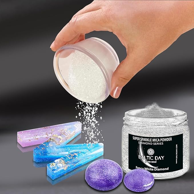 Sparkle Mica Powder [ Aurora Green Diamond ] - Green Glitter Mica Powder - Resin Glitter for Epoxy Resin - Green Shimmer Pigment - Diamond Dust for Candles