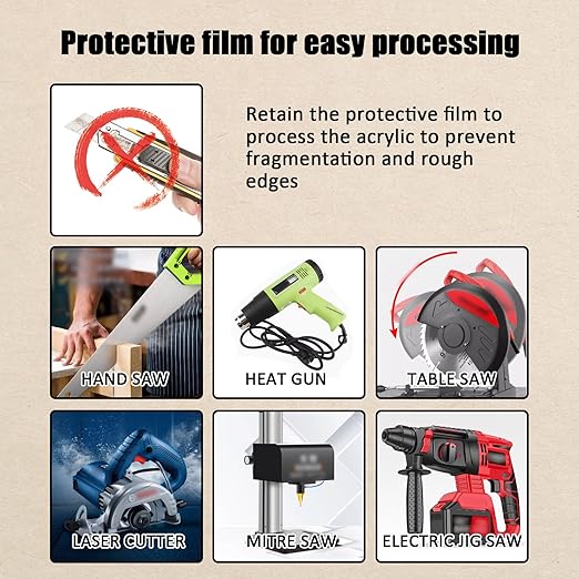 2 Pcs Black Acrylic Sheets for Laser Cutting 3mm 1/8 in Thick 8×12in Hard Acrylic Sheets with Protective Paper for Handcrafts Signs