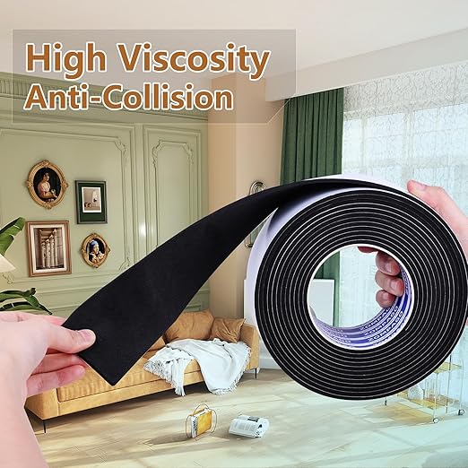 EVA Self - Adhesive Foam Tape | 16.4ft Length, 3.2in Widths,Black,| Winter - Ready Waterproof, Dustproof, Soundproof Weather Stripping for Windows, Doors & More to Block Chilly Drafts