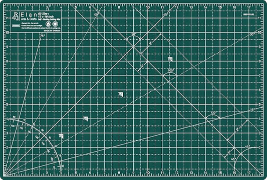 Elan Cutting Mat A3 Green, Self Healing Cutting Mat 12x18 Inch, 5-Ply Craft Board Green, Hobby Board for Crafts 12x18 Inch