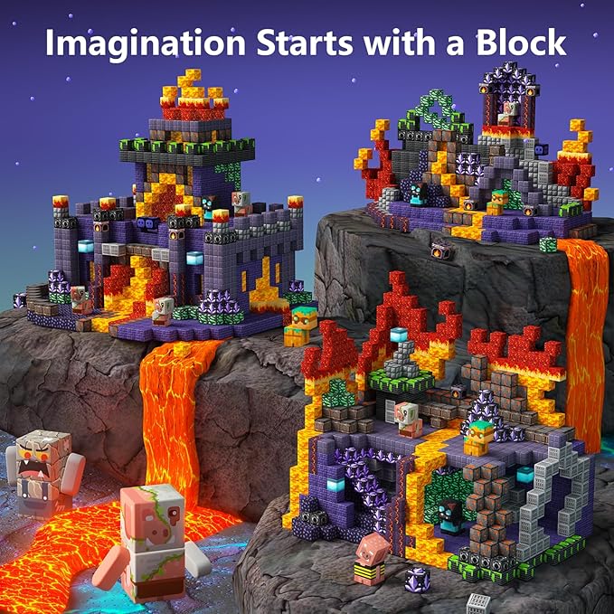 idoot 100PCS Magnetic Blocks - STEM Magnet Building Toys for Kids 3+, Birthday Gifts for Boys & Girls (0.8inch)