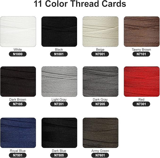 Extra Strong Bonded Nylon Thread #69 Tex70 – 16 OZ, 6000yds, Versatile Stitching Solution for Leather, Upholstery, Canvas Repair and More (Ivory)