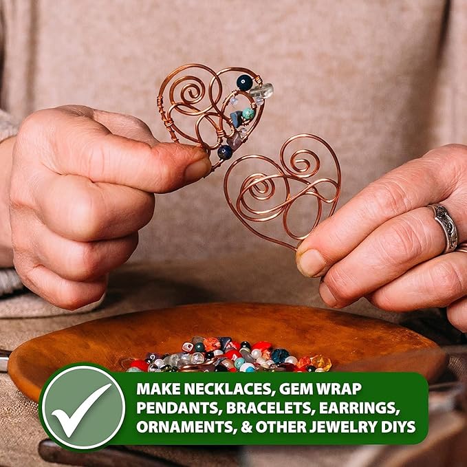 Mandala Crafts 13 Gauge Anodized Aluminum Craft Wire for Jewelry Making - 60 FT Colored Flexible Gold Tone Wire - Bendable for Bonsai Armature Crafting Sculpting