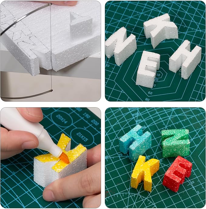 Crafare 4X4X2 Inch Craft Foam Blocks 24 Pack Polystyrene Brick for Arts and Crafts, School Projects Sculptures, Floral Arrangements, Modeling, Holiday Centerpieces