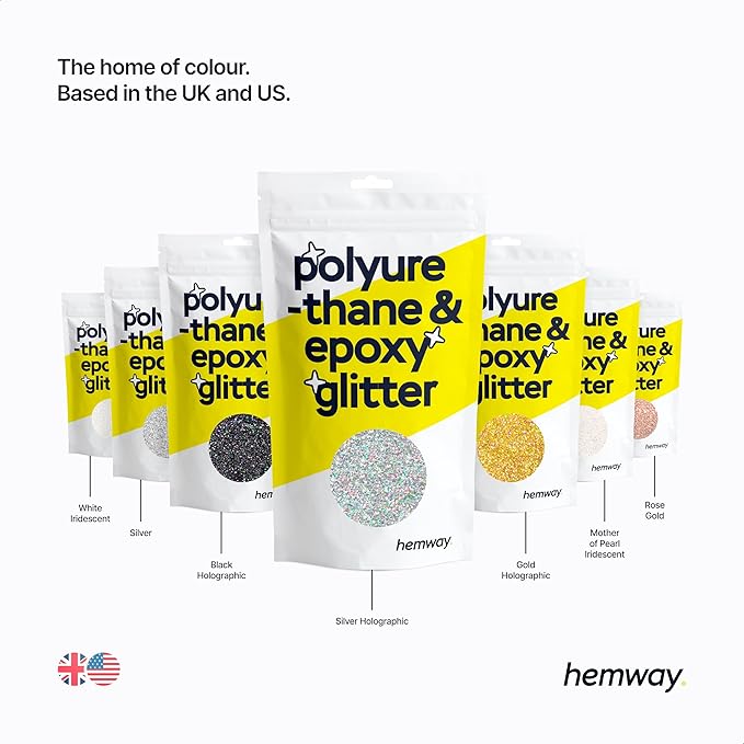 Hemway Polyurethane & Epoxy Resin Glitter 100g / 3.5oz Metallic Crystal Flake Additive for Flooring Jewelry Tumblers Glass Pigment - Extra Chunky (1/24" 0.040" 1mm) - Rose Pink