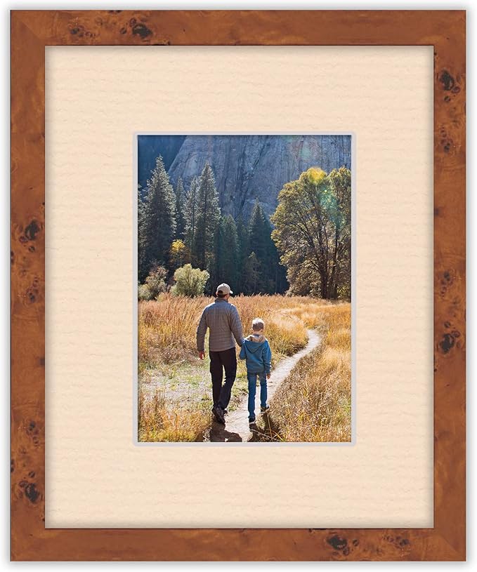 8x10 Mat Bevel Cut for 5.5x8.5 Photos - Acid Free Beige Precut Matboard With Backing Board and Crystal Clear, Self Seal Photo Mat Bag - For Pictures, Photos, Framing - 4-ply Thickness