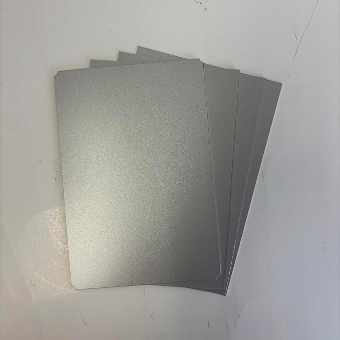 Blank Metal Plates for Laser Engraving - 4 Pack | Aluminum Sheets 0.020" Thick | CO2, Diode, Fiber Laser Compatible | Multiple Sizes & Colors (Silver (engraves black), .75x3 inch)