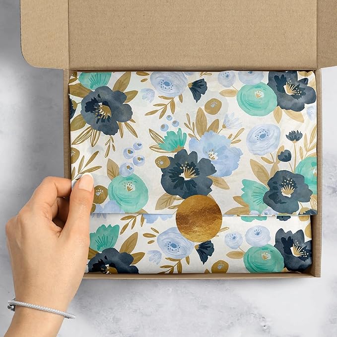 Colors of Rainbow - Fresh Flower - 12 Sheets, 20 inch X 29 inch - Italian Print Tissue Paper for Decoupage Gift Basket Gift Bag Party Crafts (Fresh Flower)