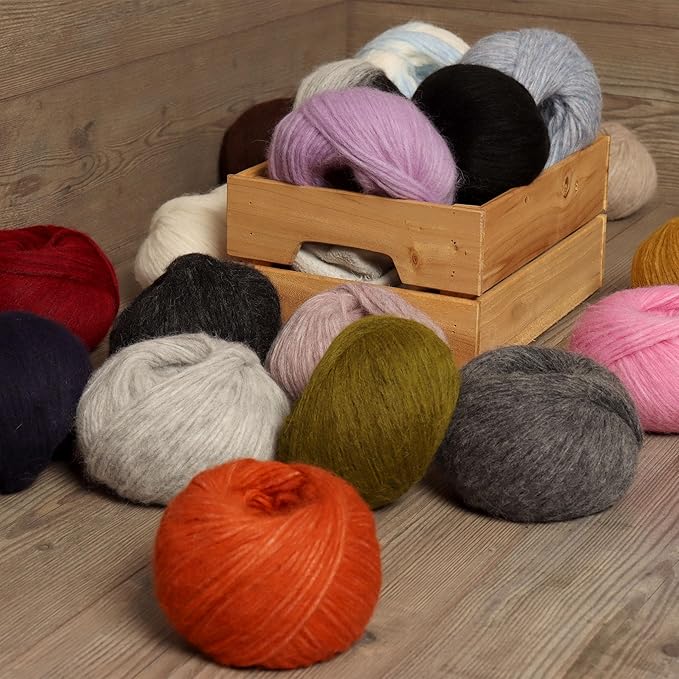 Pullu - Baby Alpaca Merino Wool Yarn Set of 3 Skeins (150 Grams) Worsted Weight - Sourced Directly from Peru - Heavenly Soft and Perfect for Knitting and Crocheting (Navy Blue)