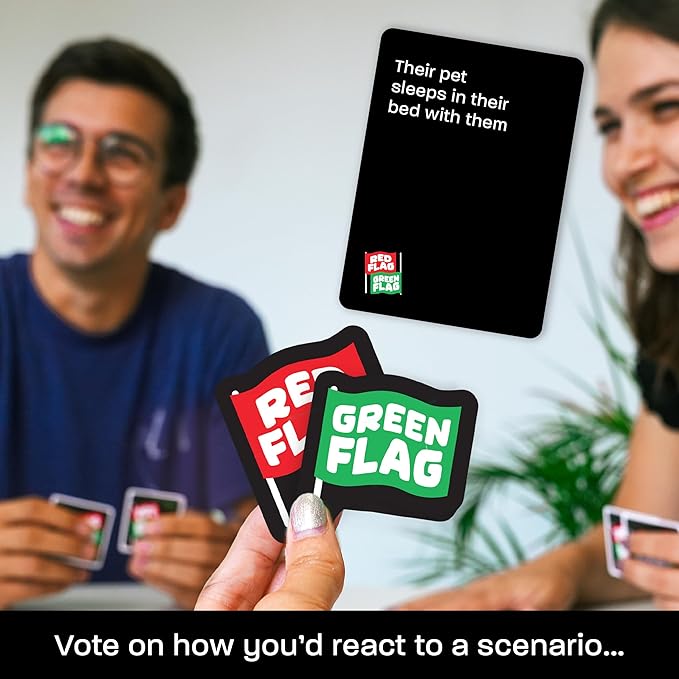 Lucky Egg - Fun Red & Green Flag Party Game - Judge Friends' Dating Decisions - 230 Diverse Questions - Adult Party Game