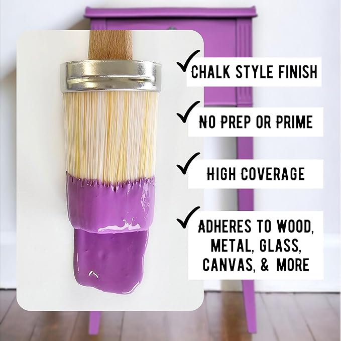 Daydream Apothecary Premium Chalk Style Paint for Furniture, Home Décor, Wood, DIY Interior Projects, Quick Dry, No Prep or Prime Needed, Matte Purple - 16oz