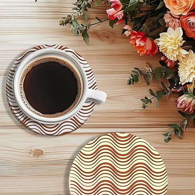 CHGCRAFT Wavy Lines Pattern Polymer Clay Texture Sheet Modern Gradient Art Lines Silicone Texture Mat for Polymer Clay Making Earrings Jewelry DIY Crafts 5.5 × 5.5 Inch