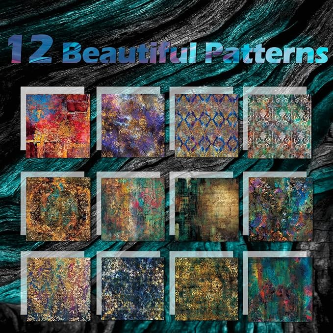 Scrapbook Paper Pad, 24 Sheets Mixture Colored Paper, 6"×6” Holiday Pattern Cardstock Paper Assorted Colors, Scrapbooking Supplies Paper for Junk Journal Craft DIY Photo Album Cottagecore Room Décor