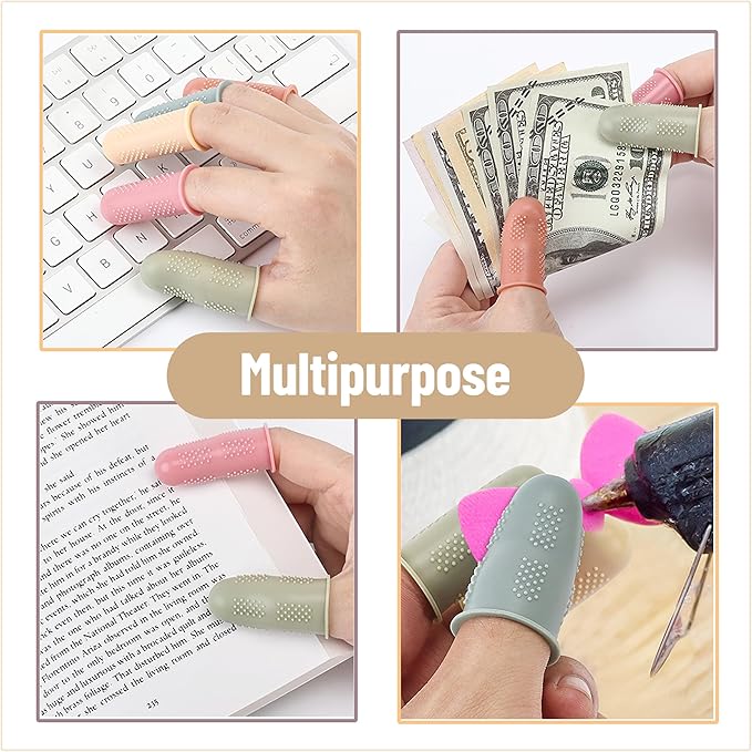Mr. Pen- Hot Glue Gun Finger Protectors, 24 pcs, Vintage Colors Silicone Finger Protectors, Rubber Fingers Tips, Rubber Finger Covers, Rubber Finger Tips Protector, Finger Grip, Finger Rubber Tips