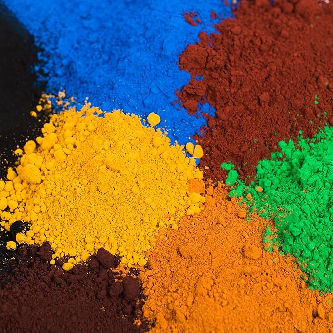 GOODTAKE Concrete Pigment Powder - Yellow Iron Oxide Cement Dye for Pastel Tile Paint, Mortar, Grout (12 oz)