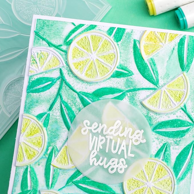 BAOFALI 3D Embossing Folders Lemon Textured for Card Making,Embossing Template Paper Card Embossing Stencil for DIY Scrapbooking Photo Album Card Paper Craft Decoration 6.3" L x 4.5" W