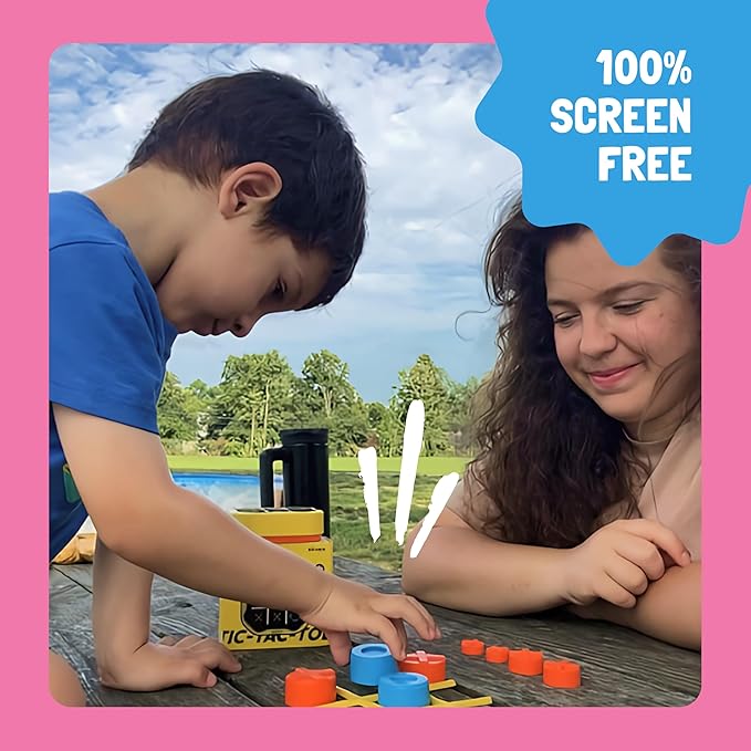 GiiKER Tic Tac Toe Bolt Game, Original 3-in-1 Handheld Puzzle Game, Portable Travel Games for Car Ride, Toys Gift Idea for Kids and Adults, Birthday Gifts for Boys Girls