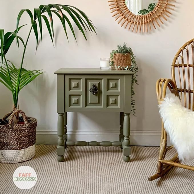 Dixie Belle Paint Company Chalk Finish Furniture Paint - Spanish Moss (4oz) - Matte Succulent Green Chic Chalk Mineral DIY Furniture Paint