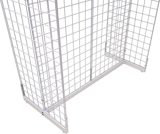 Gridwall Joining Clip Connectors for Grid Panels, Powder-Coated or Chrome Plated Steel (Quantity 20) (20, Black)