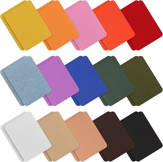 30 Pieces Iron on Patches for Clothing Repair Fabric Patches Iron on for Denim Jean Repair Patch Decorating Kit Repair Canvas Fabric for Puffer Down Jacket (Multicolor)