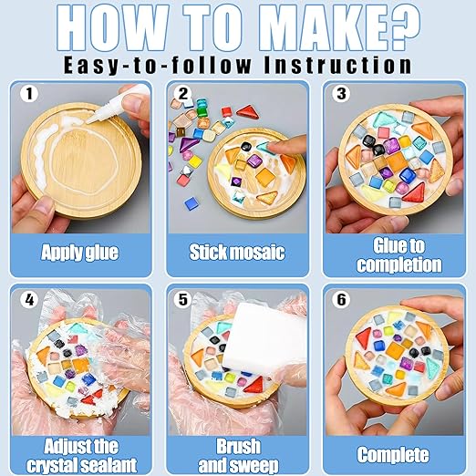 Mosaic Crystal Grout – Ultimate Grouting Solution & DIY Craft Essential for Mosaic Tile Projects, Handmade Art, & Home Decor (12.3oz)