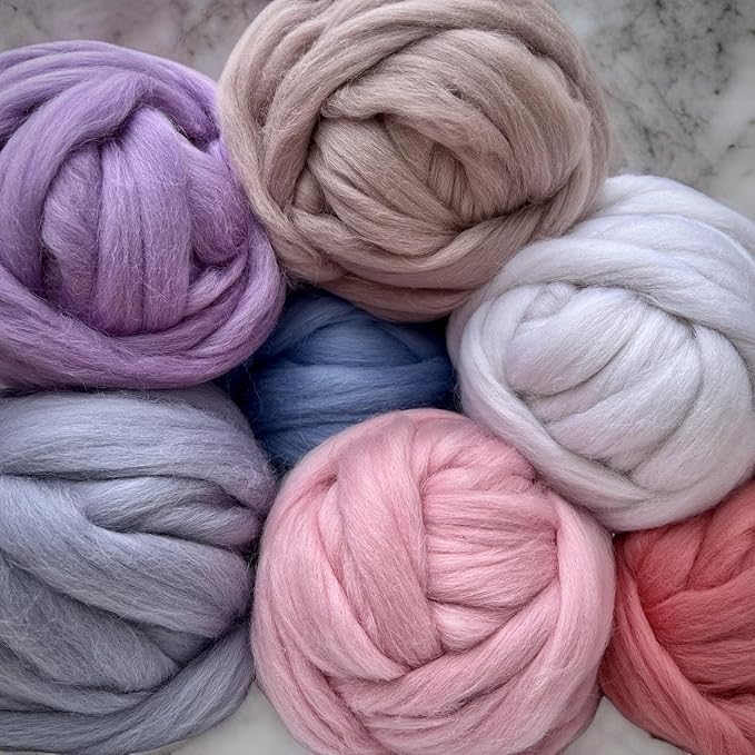 Revolution Fibers Dyed Corriedale Wool | 8 Ounces of Premium Combed Wool Top | 26 Micron, 100% Pure Corriedale Wool Roving, Ethically Sourced (Pewter Gray)