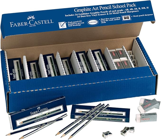 Faber-Castell Goldfaber Sketching Pencil Set - School Pack, Set of 144