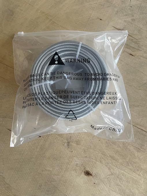 3/16" Wire Rope, 200Ft PVC Coated Steel Cable 7×7 Strand Core, Ideal Cable Railing System for Stair Handrail Balusters Porch Fence Deck, String Light Hanging, Clothesline, Curtains, Shade Sail
