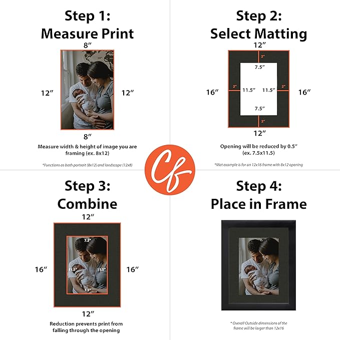 Craig Frames B404 Pre-cut Mat Board for A5 Print, 10x13, Textured Black