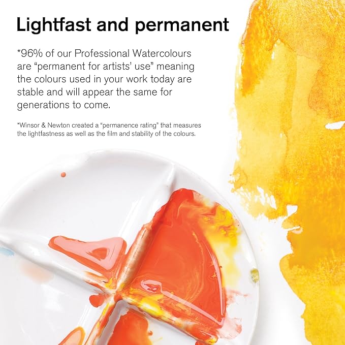 Winsor & Newton Professional Water Colour Paint, Half Pan, Winsor Red