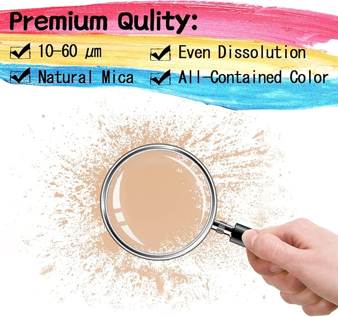 Mica Powder - 60g Mica Powder for Epoxy Resin - Pearl Pigment Powder Dye for Resin/Eye Shadow/Soap Making/Nails/Bath Bombs etc. (Champagne Gold)