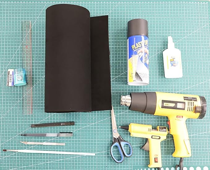 OISAKLD EVA Foam 2mm-10mm 13.7"×39" Craft Foam Sheet 74 kg/m³ Cosplay Foam for Craft Model Cosplay 4mm