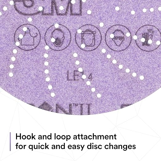 3M Xtract Cubitron II Hookit Clean Sanding Film Disc 775L, 220+, 5 in, Pack of 50 Hook and Loop Sanding Discs for Paint Preparation and Removal, General Sanding, Refining, Blending, and Featheredge