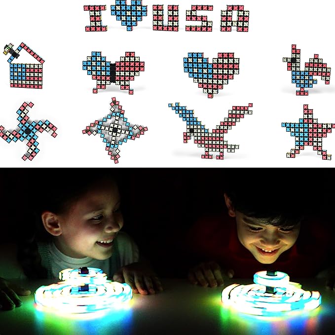 TOSY Magnet Cube 2x2 - 8 Blocks, 2 in 1 Toy: 2x2x2 Puzzle Cube and Customizable Infinity Cube, Glowing, UV Flashlight, Fidget/Sensory/STEM/STEAM Magnet Tiles Birthday Gift for Kids/Teens/Adults