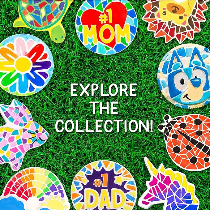 Creative Roots Paint Your Own Butterfly, Ladybug & Sun Stepping Stone by Horizon Group USA, 1 box of 3 count