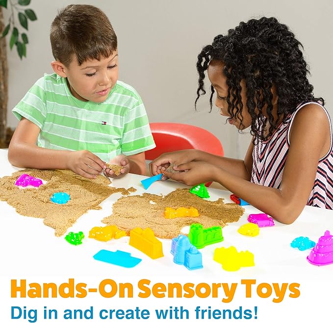 USA Toyz Sand Molds Beach Toys for Kids Set - 23pk Sandbox Toy for Toddlers, Compatible with Foam or Molding Clay Kits, Beach Sand Castle Building, Water Tables, Indoor Outdoor Sensory Toys for Kids